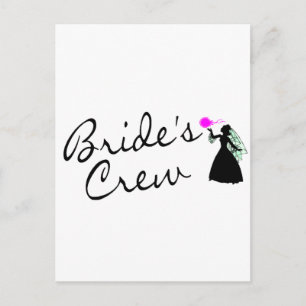 Brides Crew (Bride Blk) Postcard