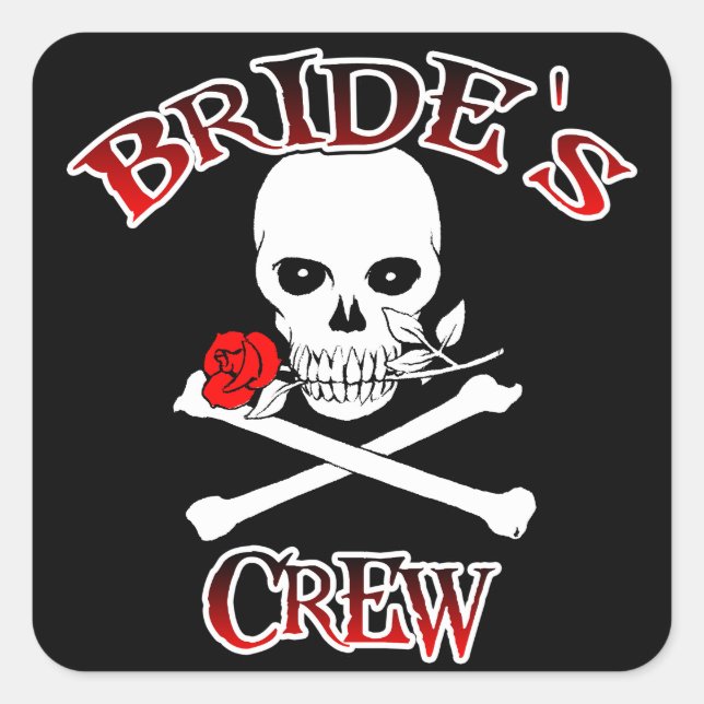 Bride's Crew Square Sticker (Front)