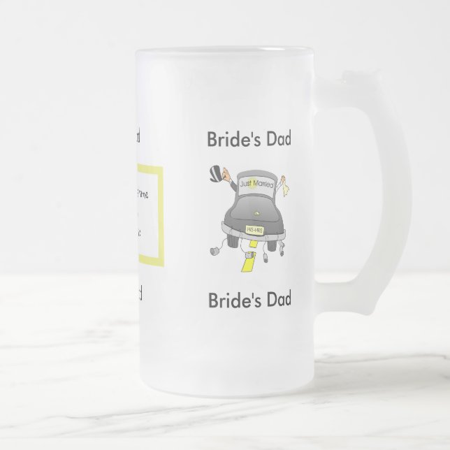 Bride's Dad Glass Beer Mug Template (Right)