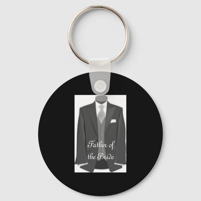 Brides Dad Key Ring Father of the Bride Keychain (Front)