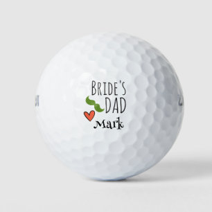 Bride's Dad with name for golfer  wedding  Golf Balls
