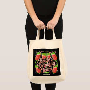 Bride's Drinking Team Bachelorette Party Design Tote Bag
