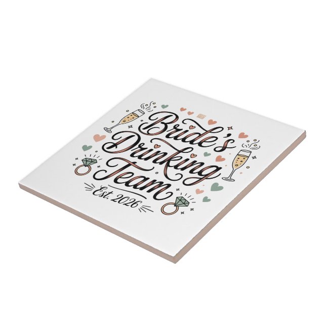 Brides Drinking Team  Tile (Side)