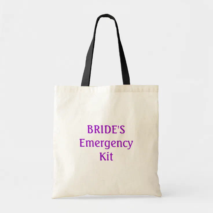 Bride's emergency kit bag Zazzle