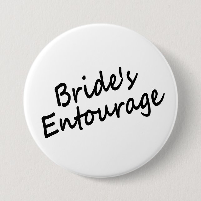Bride's Entourage 7.5 Cm Round Badge (Front)