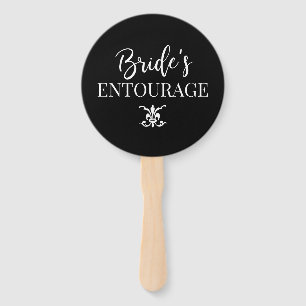 Bride's Entourage   Bridesmaids Wedding Program Hand Fan