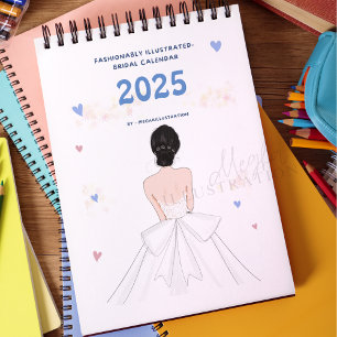 Brides, fashion illustration, wedding calendar