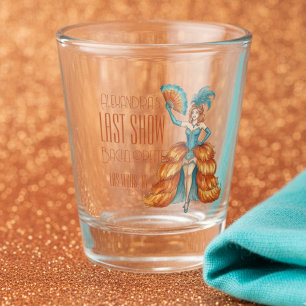 Bride's Final Show Art Deco Showgirl Bachelorette Shot Glass