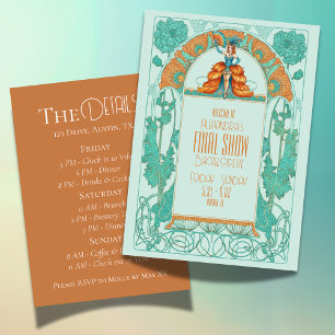 Bride's Final Show Showgirl Bachelorette Itinerary Invitation
