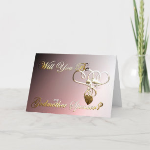Brides Godmother sponsor wedding proposal Thank You Card