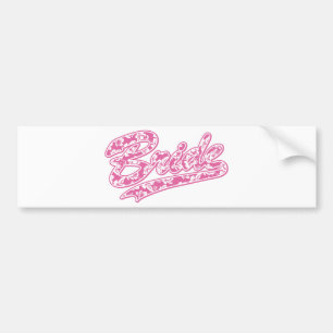 Bride's Hawaiian Flower Bumper Sticker