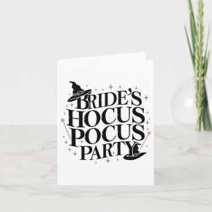 Bride's Hocus Pocus Party Bachelorette Halloween 1 Card