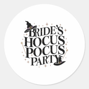 Bride's Hocus Pocus Party Chelorette Halloween 1 Classic Round Sticker