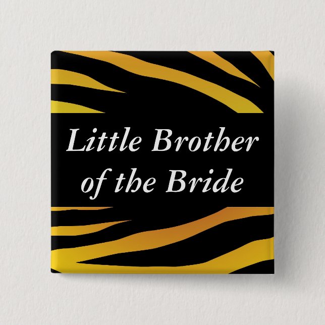 Brides Little Brother 15 Cm Square Badge (Front)