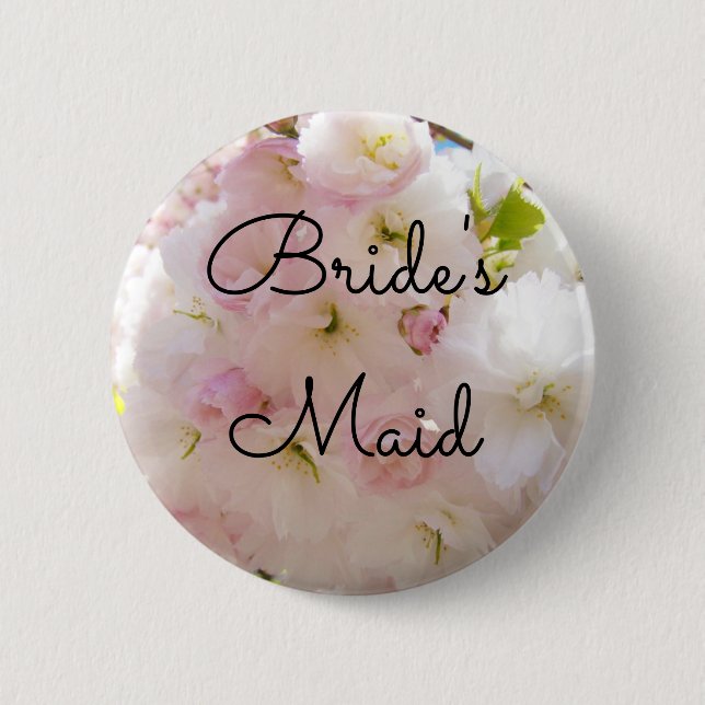 Bride's Maid Buttons Customise Pastel Weddings (Front)