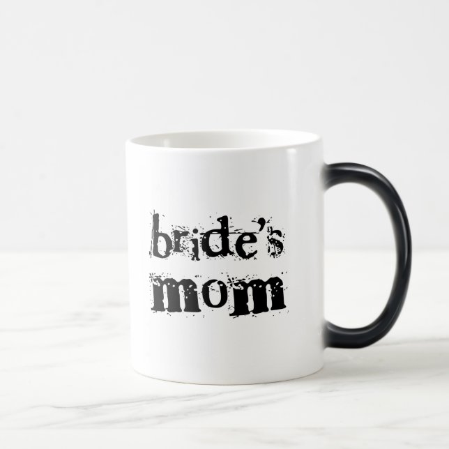 Bride's Mum Black Text Magic Mug (Right)
