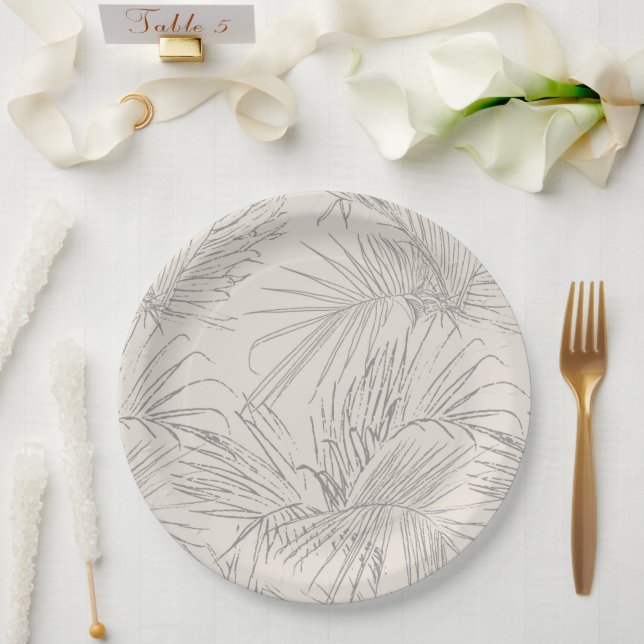 Bride's Paradise, Tropical Romance Wedding Plates (Wedding)