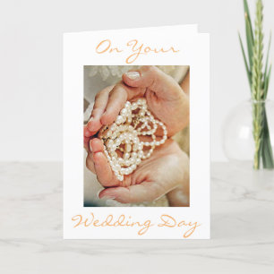 "BRIDE'S PEARLS" CONGRATULATIONS ON YOUR WEDDING CARD