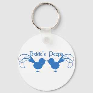 Bride's Peeps/ Blue Key Ring
