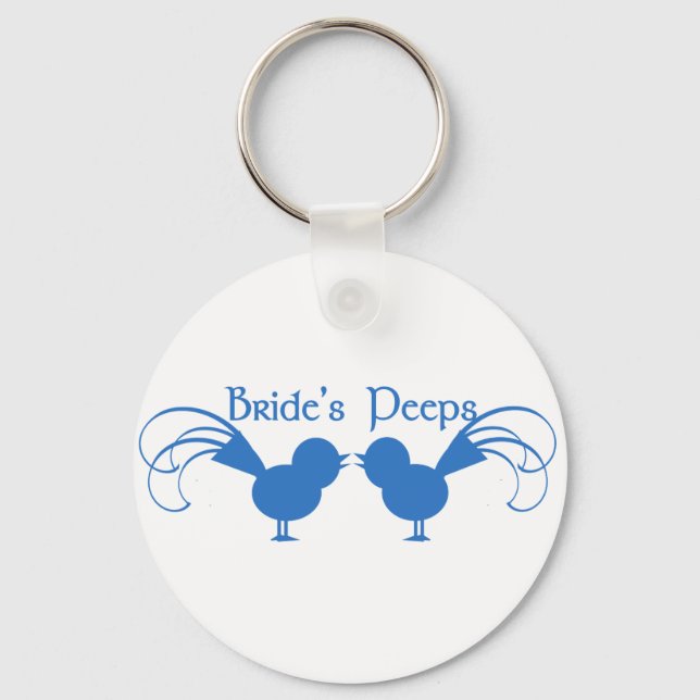 Bride's Peeps/ Blue Key Ring (Front)