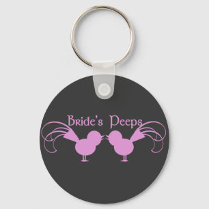 Bride's Peeps/ Pink Key Ring