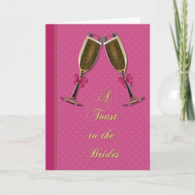 Brides Pink Toast Card (Front)