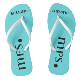 Brides Reception Personalised Flip Flops