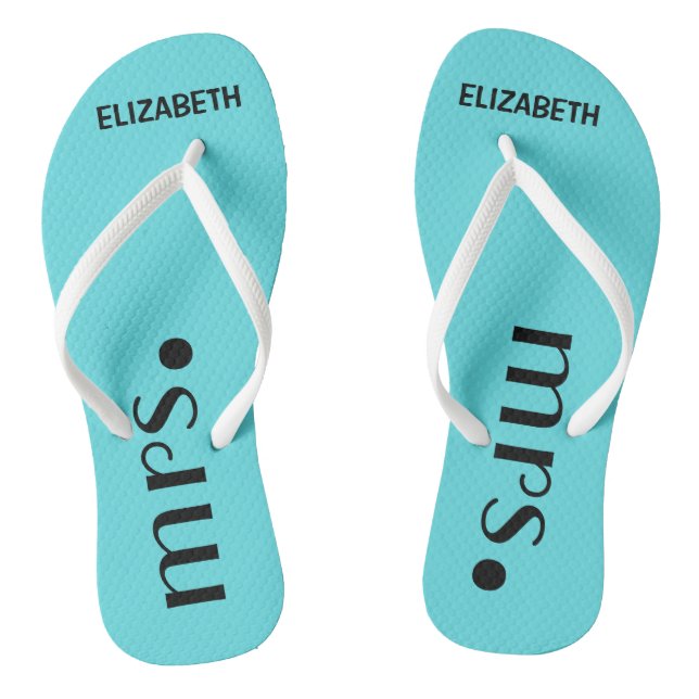 Brides Reception Personalised Flip Flops (Footbed)
