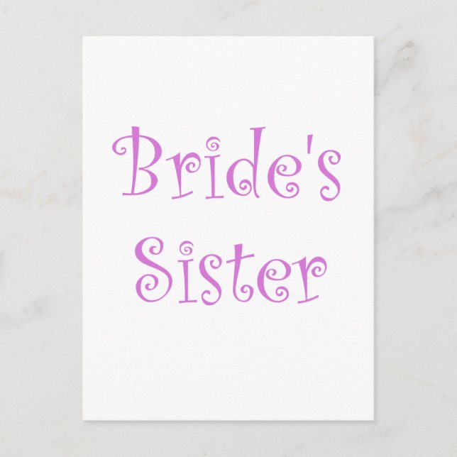 Bride's Sister Postcard (Front)