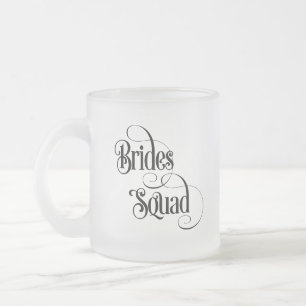 Brides Squad Frosted Glass Coffee Mug