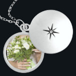 Bride's Wedding Bouquet Add Your Photo Keepsake Locket Necklace<br><div class="desc">Customise this design today! This gift is perfect for expression for the special occasion.
 Come check out our store,  for all our cool designs.</div>