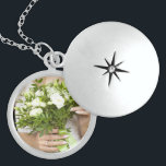 Bride's Wedding Bouquet Add Your Photo Keepsake Locket Necklace<br><div class="desc">Customise this design today! This gift is perfect for expression for the special occasion.
 Come check out our store,  for all our cool designs.</div>