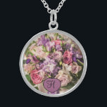 Bride's Wedding Bouquet  Photo monogram Keepsake Sterling Silver Necklace<br><div class="desc">Customise this design today! This gift is perfect for expression for the special occasion.
 Come check out our store,  for all our cool designs.</div>