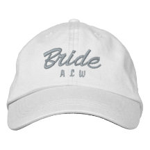 Bride's Wedding Day Cap With Monogram