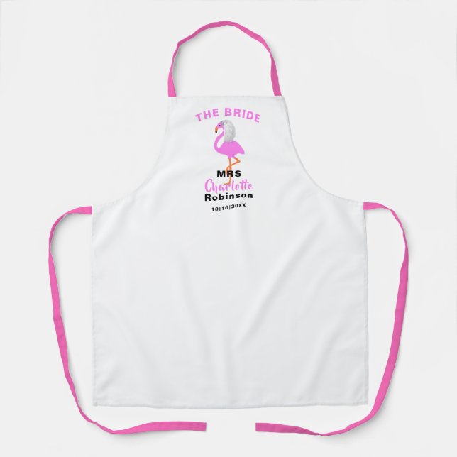 Brides Wedding Day Special Apron Personalised (Front)