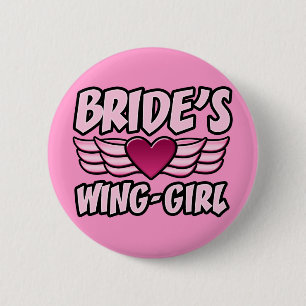 Bride's Wing-Girl Bachelorette Party 6 Cm Round Badge