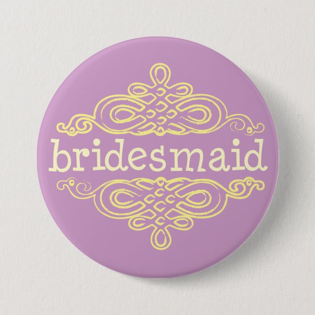 Bridesmaid 11 7.5 cm round badge (Front)