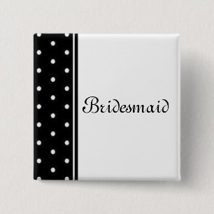 Bridesmaid 15 Cm Square Badge
