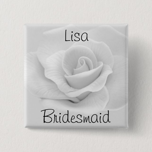 Bridesmaid 15 Cm Square Badge (Front)