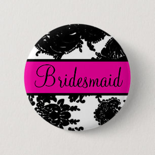 Bridesmaid 6 Cm Round Badge