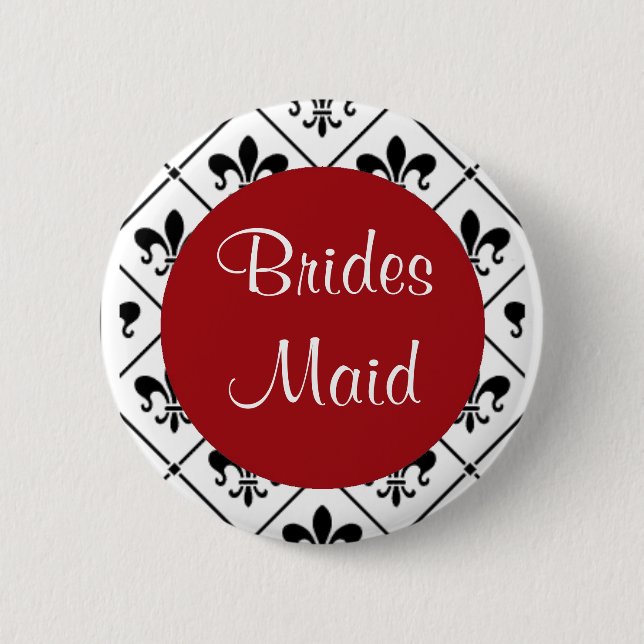 Bridesmaid 6 Cm Round Badge (Front)