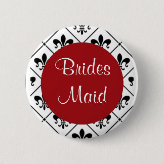 Bridesmaid 6 Cm Round Badge