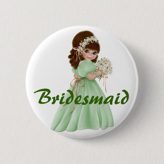 Bridesmaid 6 Cm Round Badge