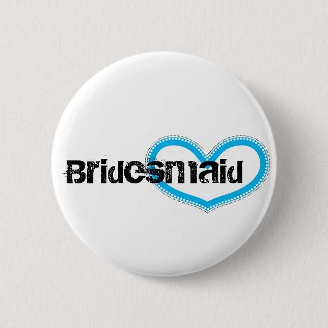 Bridesmaid 6 Cm Round Badge (Front)