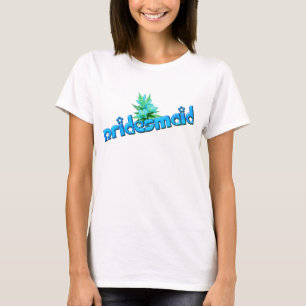 Bridesmaid And Flower Bouquet Cute Wedding T-Shirt