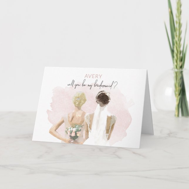 Bridesmaid - Avery Note Card (Front)