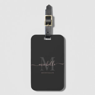 Bridesmaid Bachelorette Bride Name Script Luggage Tag