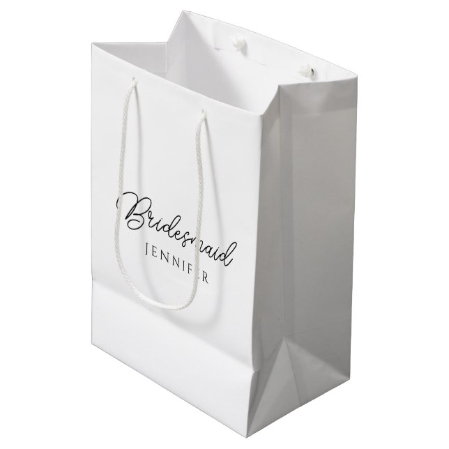 Bridesmaid Bachelorette Name Template Womens Medium Gift Bag (Front Angled)