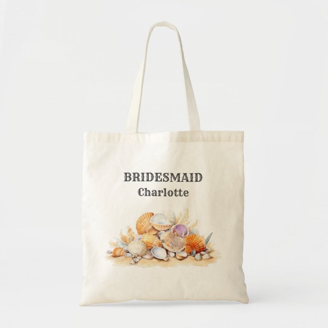 Bridesmaid Beach Tropical Or Destination Wedding Tote Bag (Front)