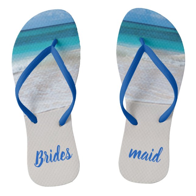 Bridesmaid Beach Wedding Flip Flops (Footbed)